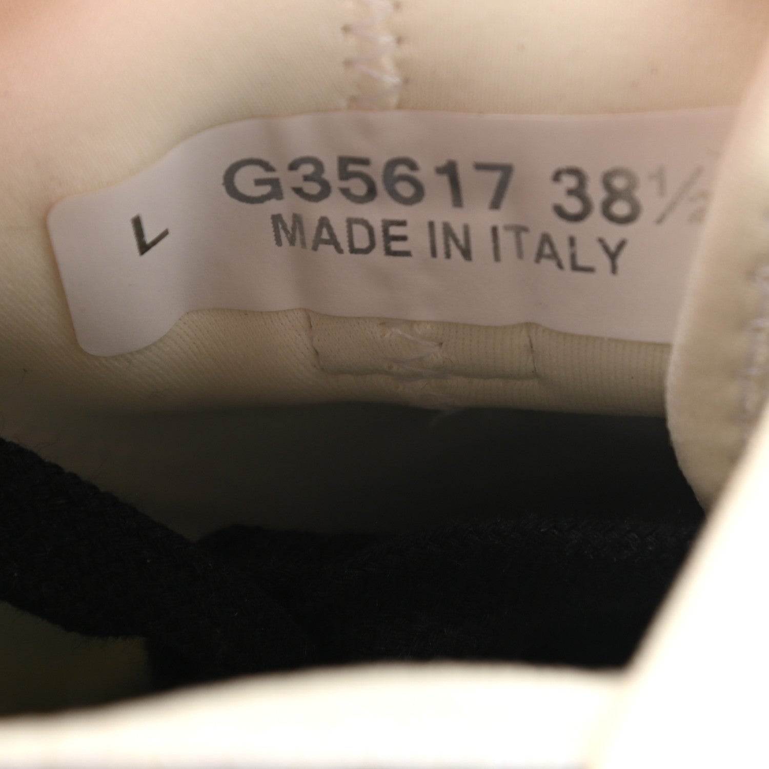 Chanel Velvet Calfskin Mixed Fibers CC Sneakers 38.5 Ivory Black 8 of 9