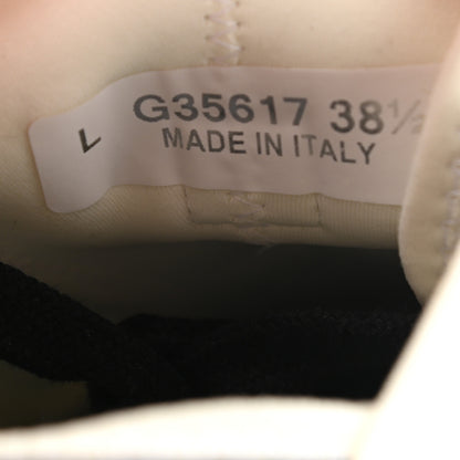 Chanel Velvet Calfskin Mixed Fibers CC Sneakers 38.5 Ivory Black 8 of 9
