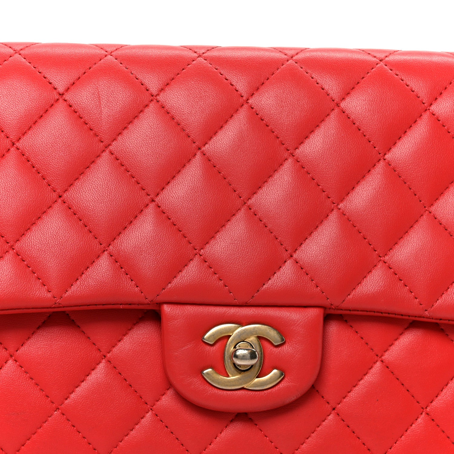 Chanel Lambskin Quilted Flap Clutch Red 1836664 – FASHIONPHILE