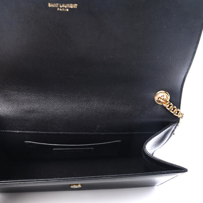 Saint Laurent Grain De Poudre Medium Classic Monogram Kate Satchel Black 4 of 4