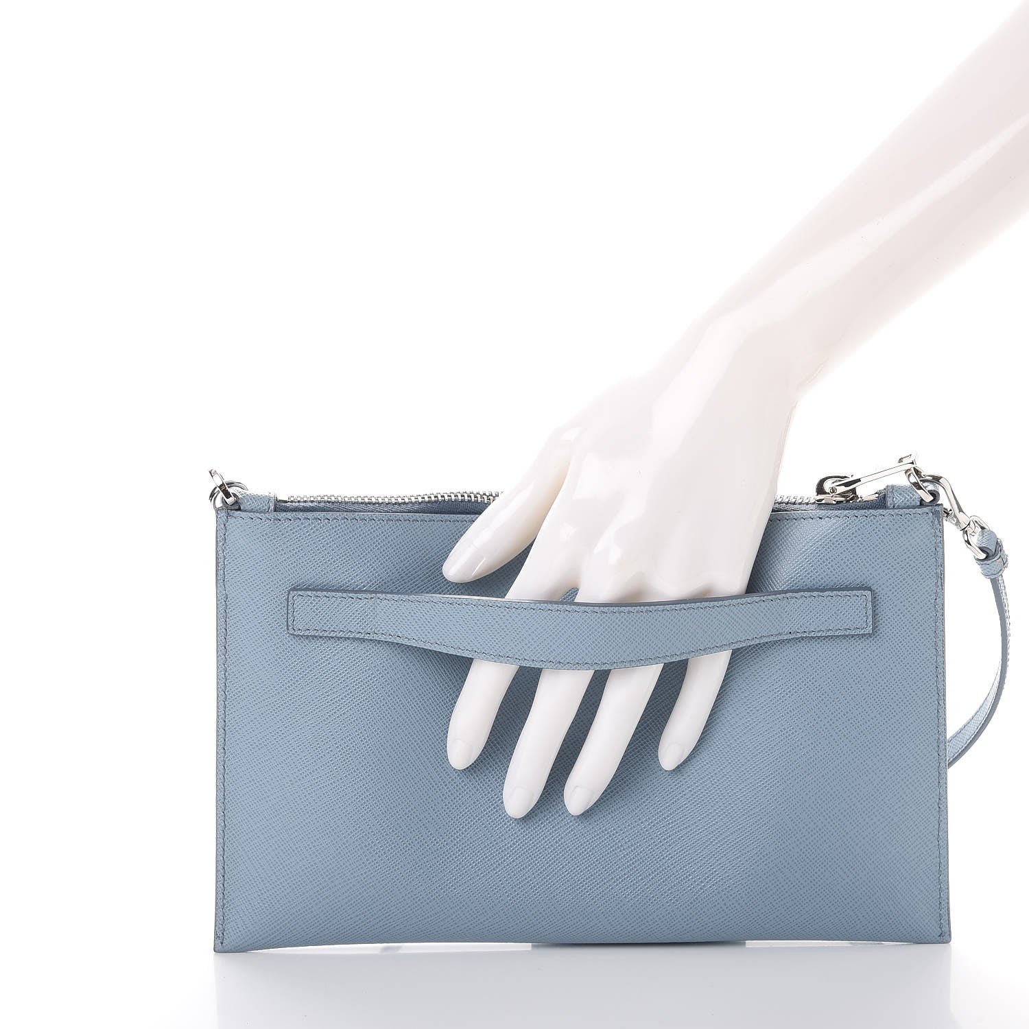 Prada Saffiano Pouch Shoulder Bag Astrale 3 of 9