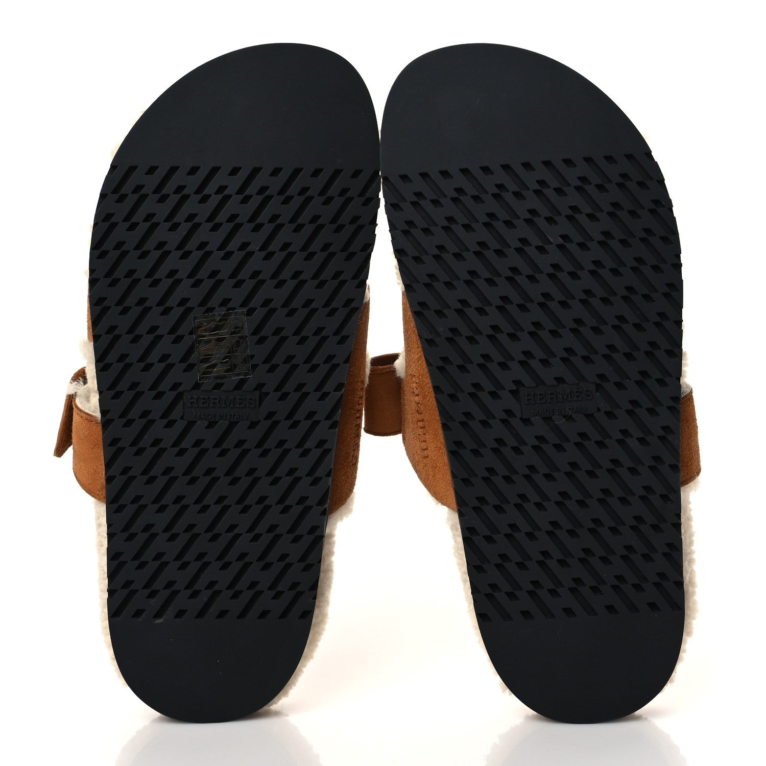 Hermes Suede Goatskin Woolskin Womens Chypre Sandals 36 Naturel Ecru 5 of 8
