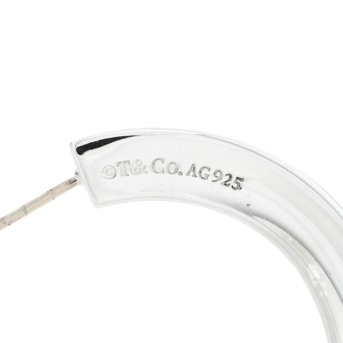 Sterling Silver 1837 Large Flat Hoop Earrings