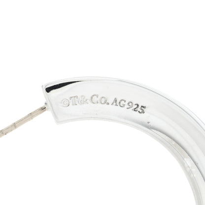 Tiffany Sterling Silver 1837 Large Flat Hoop Earrings 4 of 4