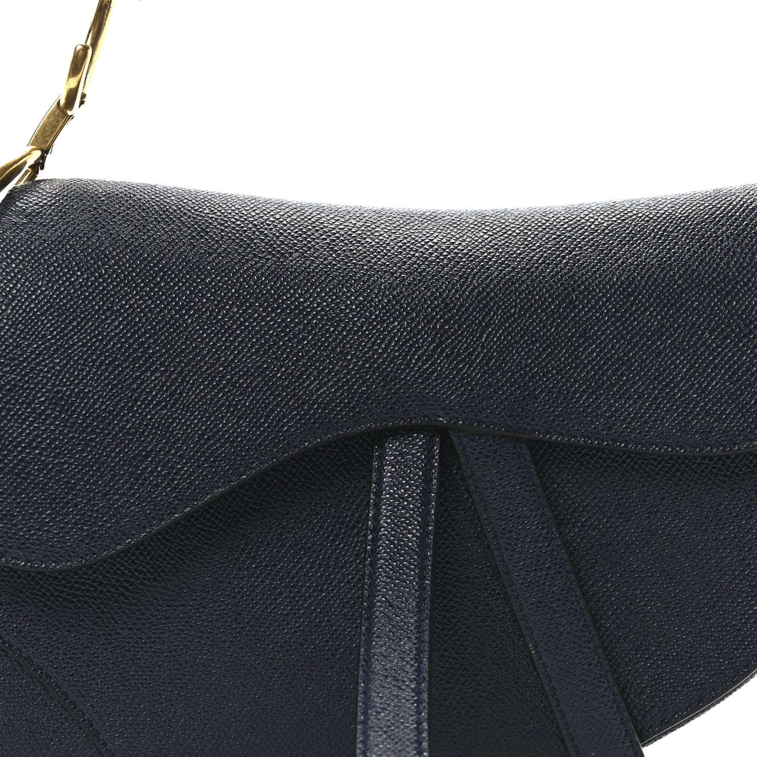 Christian Dior Grained Calfskin Saddle Bag Navy 8 of 11