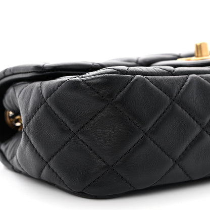 Chanel Lambskin Quilted Mini Pearl Crush Rectangular Flap Black 9 of 11