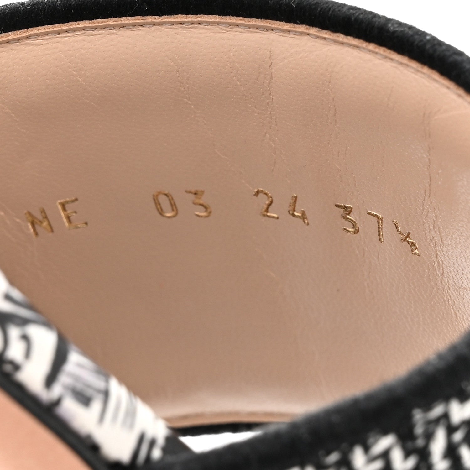 Christian Dior Canvas Embroidered New York Dway Mules Slide Sandals 37.5 White Black 8 of 9