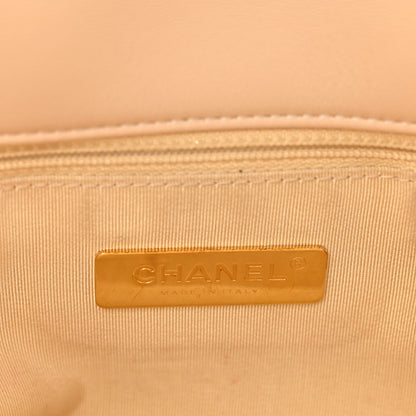 Chanel Lambskin Quilted Large Chanel 19 Flap Beige 6 of 11