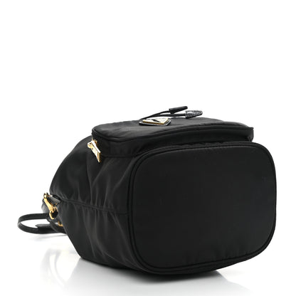 Prada Saffiano Tessuto Nylon Mini Bucket Crossbody Bag Black 4 of 9