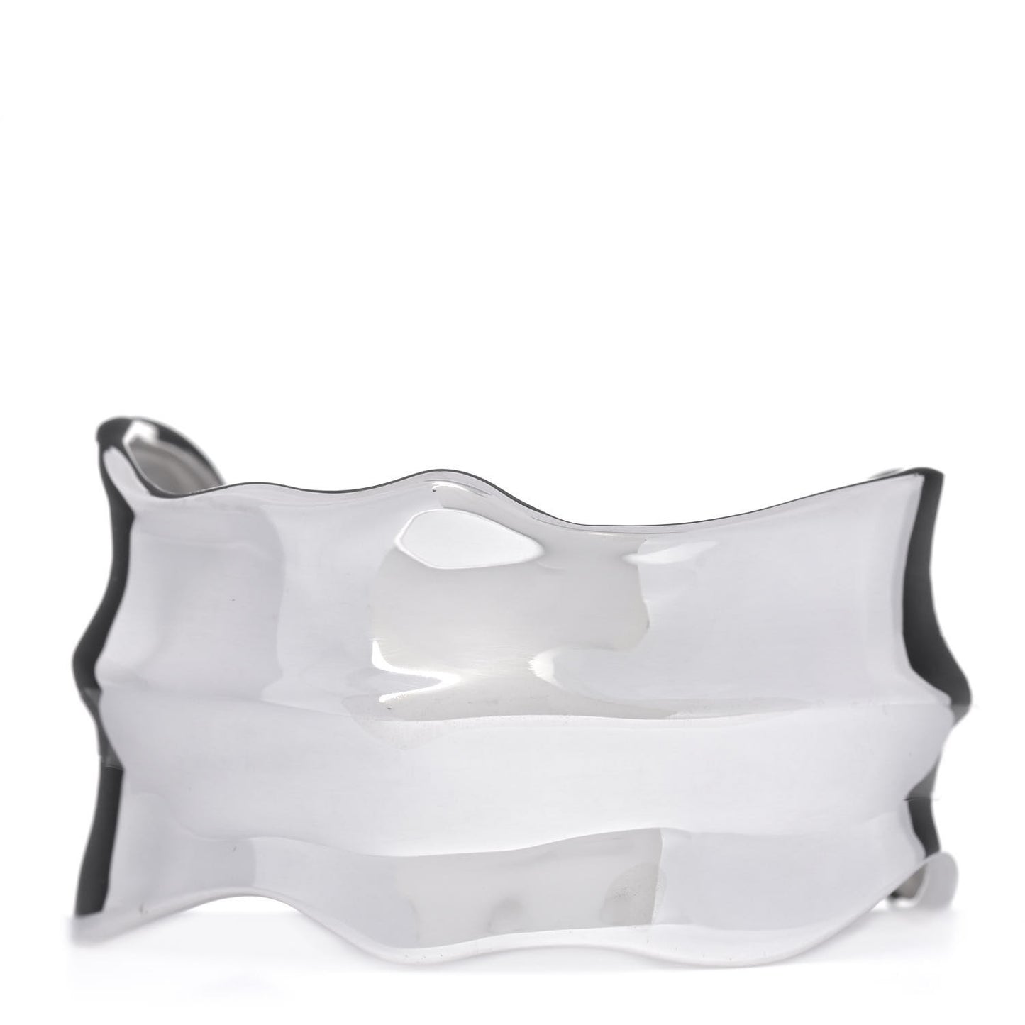 Sterling Silver Wide Leaf Cuff Bracelet