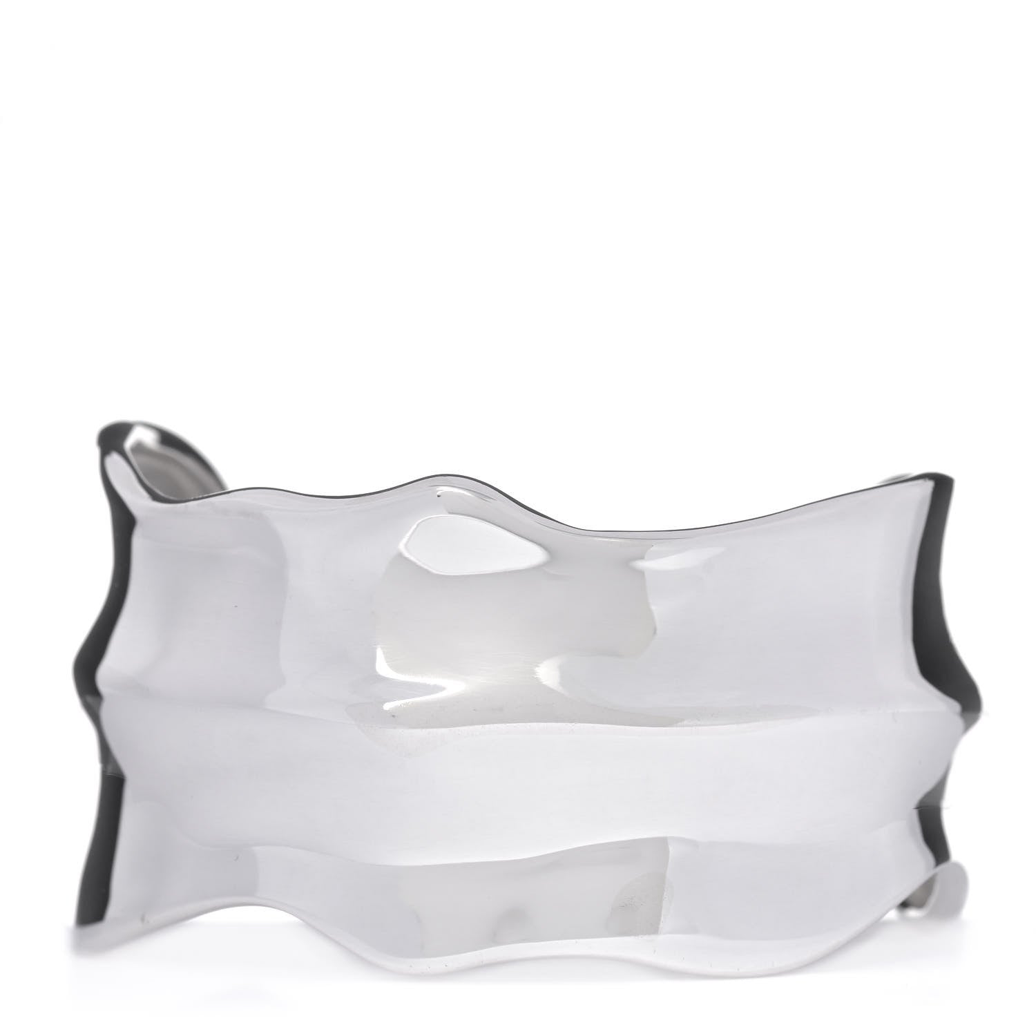 Tiffany Sterling Silver Wide Leaf Cuff Bracelet 1 of 5