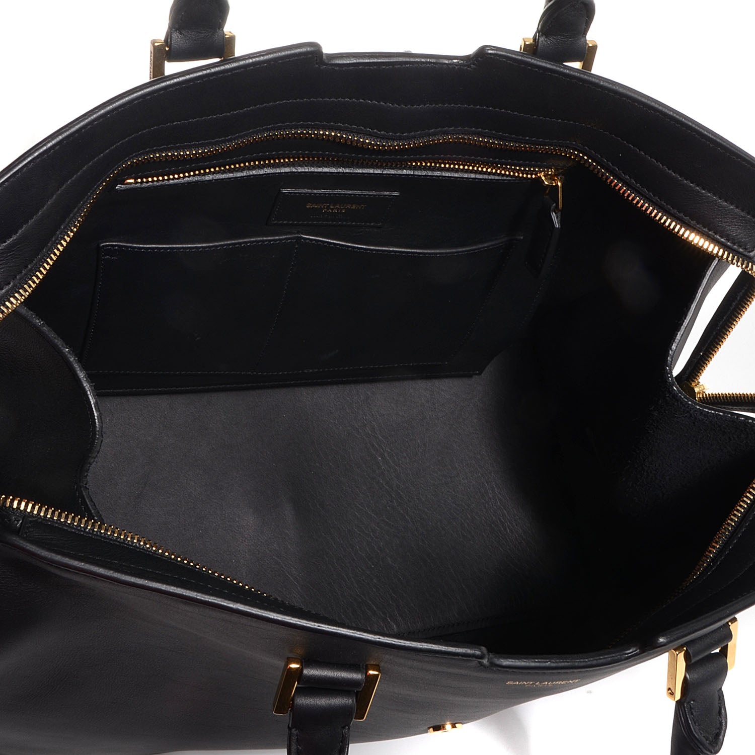 Saint Laurent Calfskin Medium Classic Cabas Y Bag Black 5 of 10