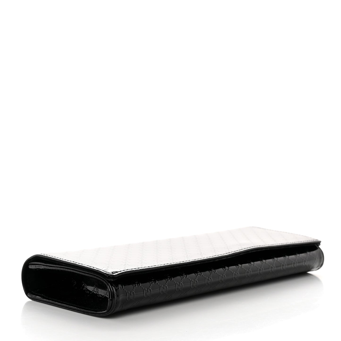 Patent Microguccissima Small Broadway Clutch Black