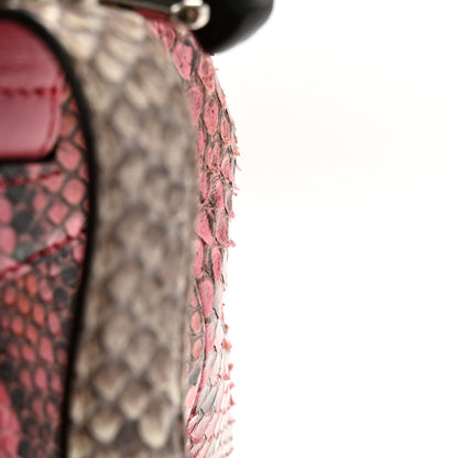 Gucci Snakeskin Medium Bamboo Backpack Pink Multicolor 12 of 13