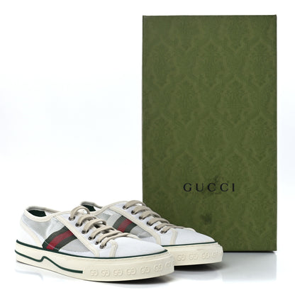 Gucci Canvas Web 1977 Mens Tennis Sneakers 5 Burro Mystic White 8 of 8