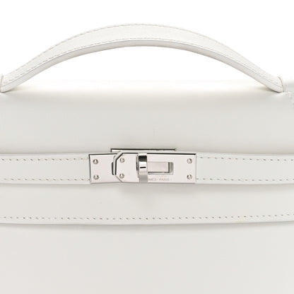 Hermes Swift Kelly Pochette Clutch White 7 of 10