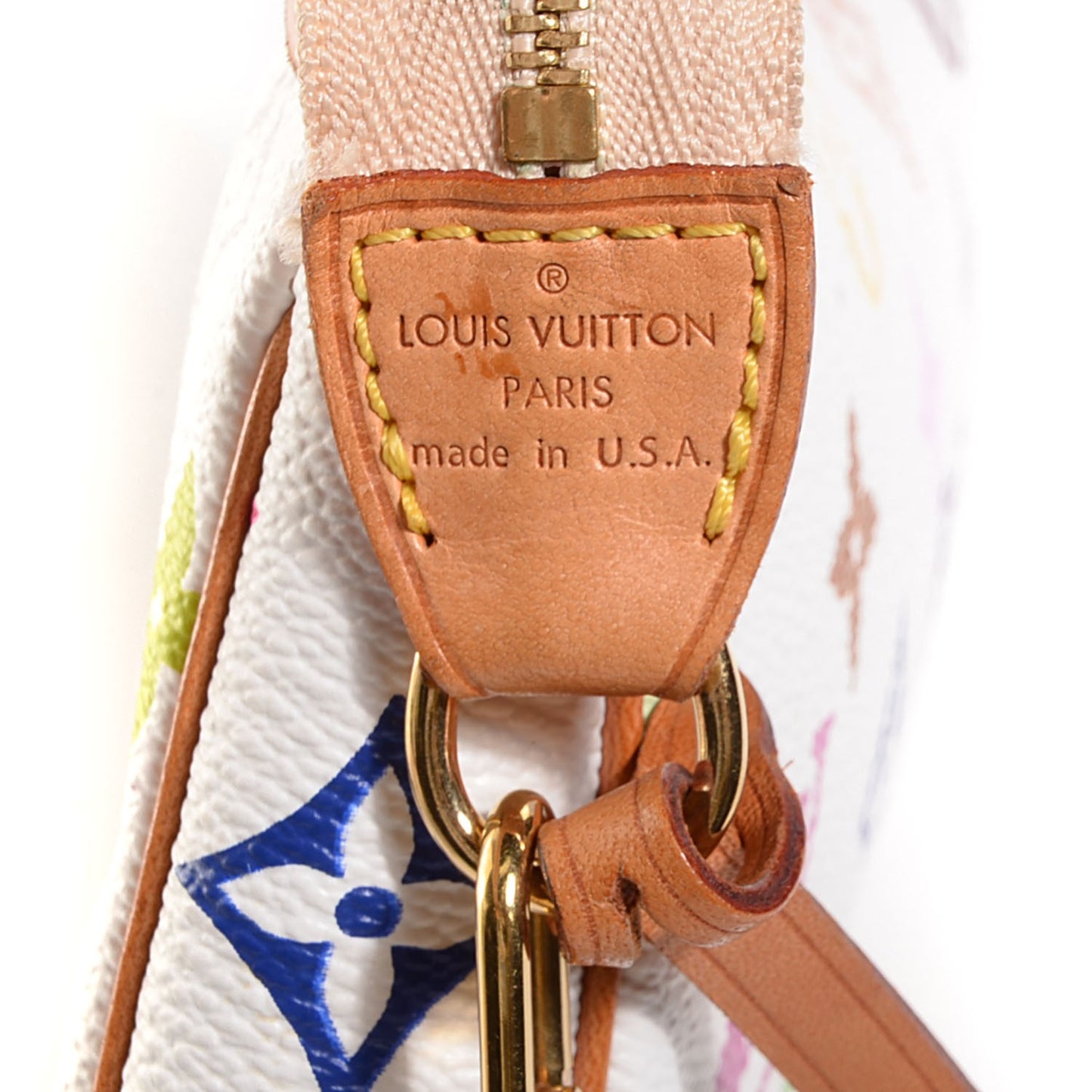 Monogram Multicolor Pochette Accessories White