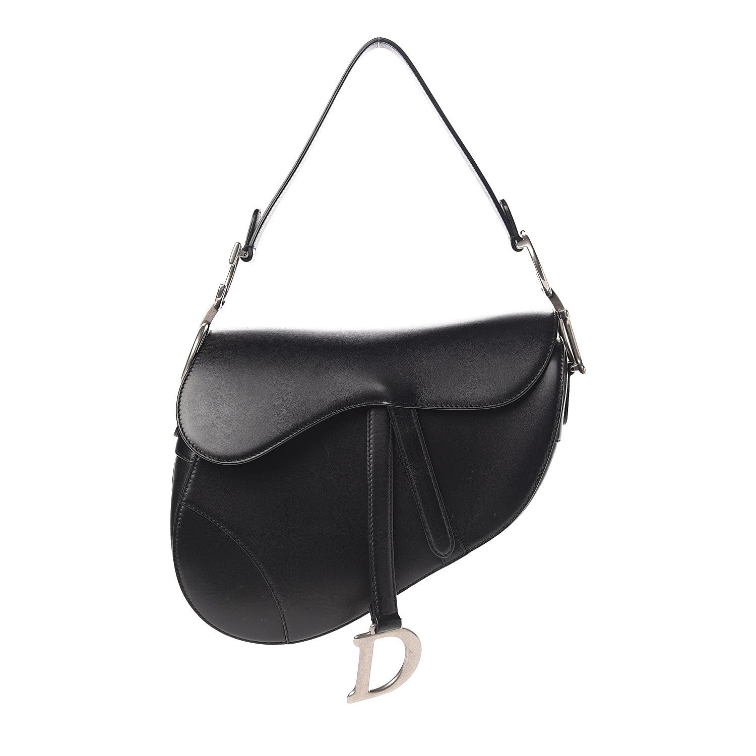 Christian Dior Calfskin Saddle Bag Black 1 of 11