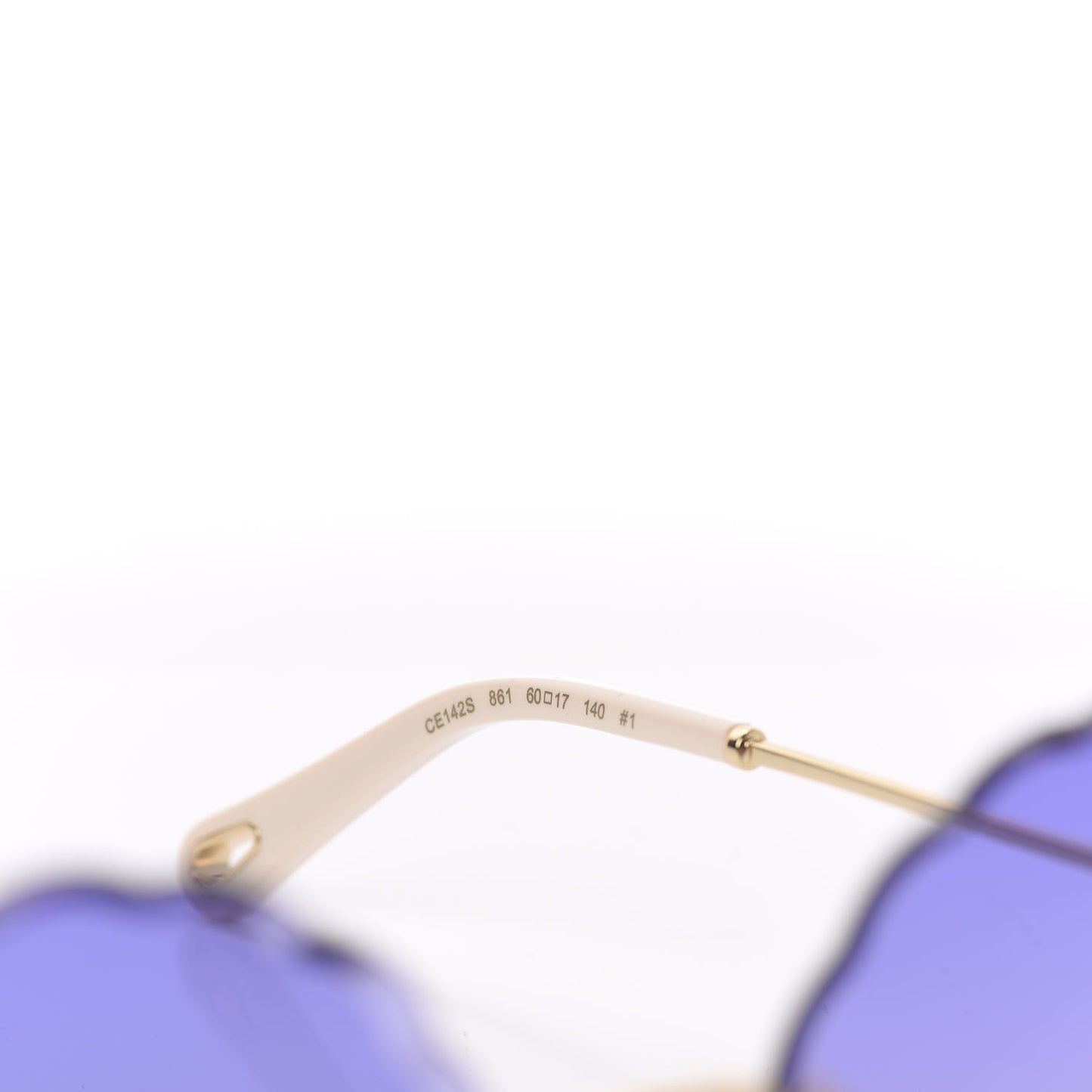 Rosie Bevelled Round Sunglasses CE142S Gold Gradient Pink