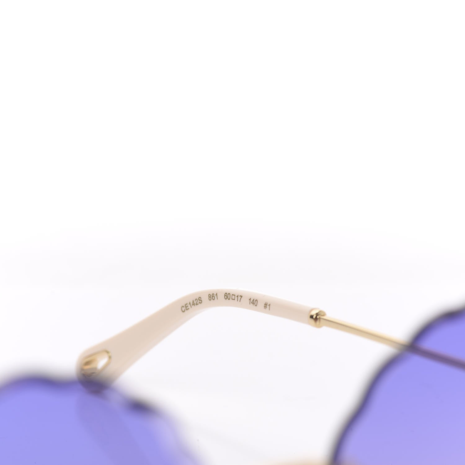 Chloe Rosie Bevelled Round Sunglasses CE142S Gold Gradient Pink 5 of 6