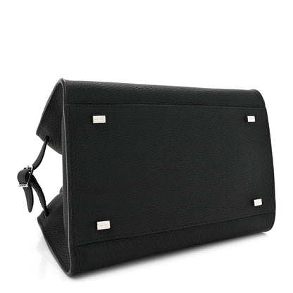 The Row Grained Calfskin Soft Margaux 10 Bag Black 4 of 9