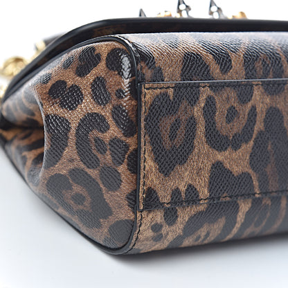 Dolce & Gabbana Dauphine Studded Leopard Print Mini Miss Sicily Satchel Naturale 7 of 9
