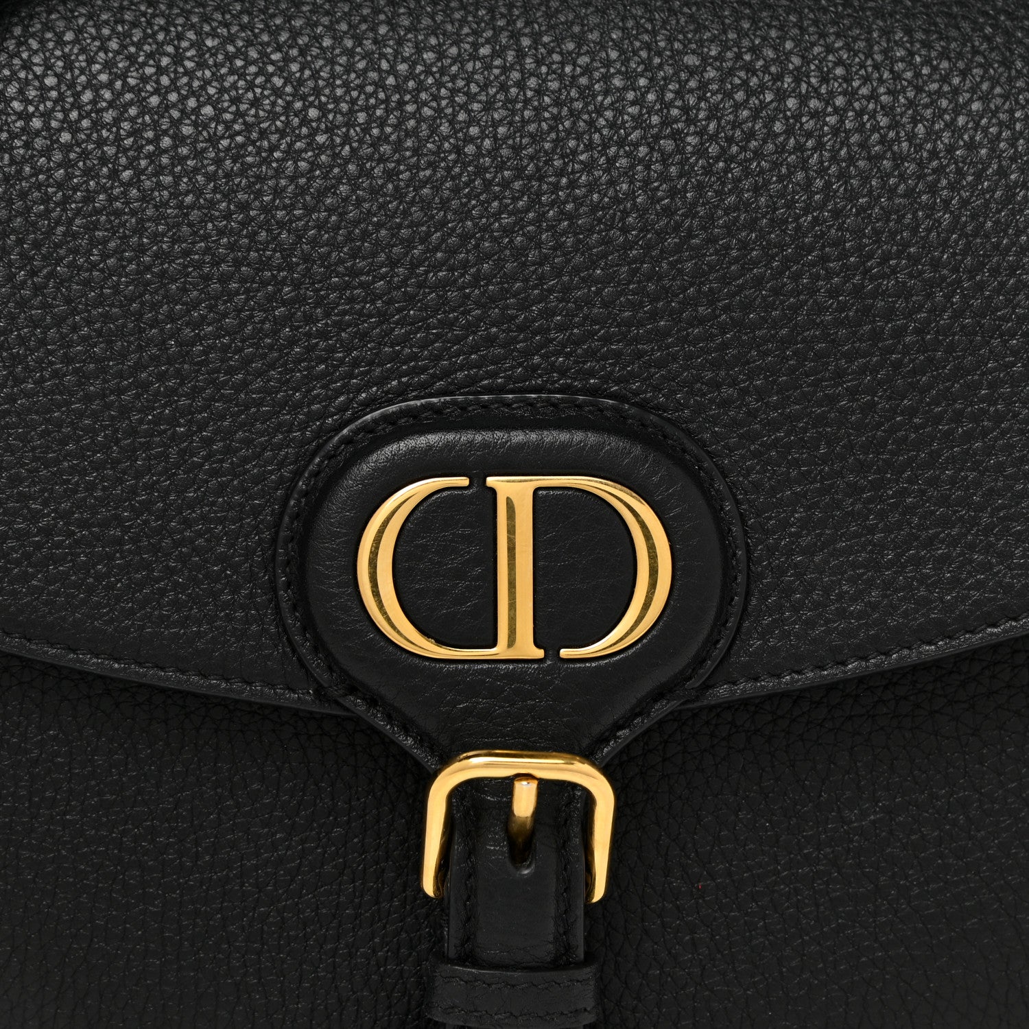Christian Dior Grained Calfskin Medium Bobby Flap Black 6 of 12