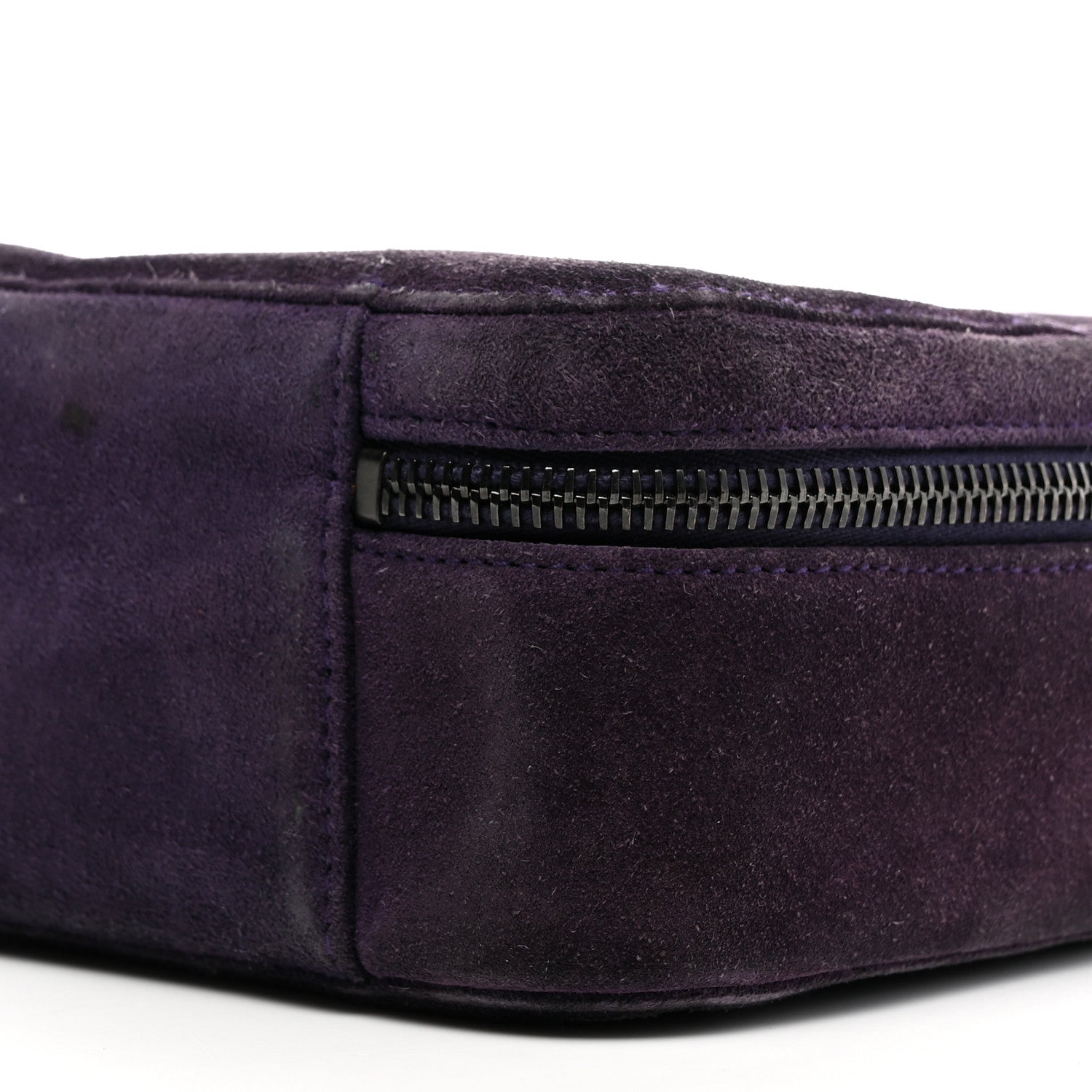Chanel Suede CC Handbag Bag Purple 10 of 10
