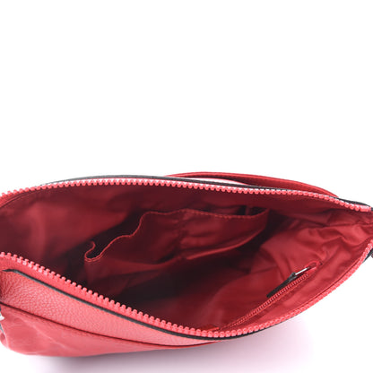 Gucci Nylon Monogram Dollar Calfskin Flat Messenger Bag Vibrant Red 5 of 10