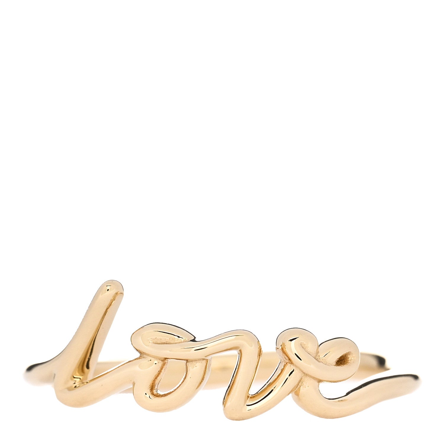 Tiffany 18K Yellow Gold Mini Paloma's Graffiti Love Ring 52 6 1 of 6