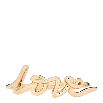 Tiffany 18K Yellow Gold Mini Paloma's Graffiti Love Ring 52 6 1 of 6