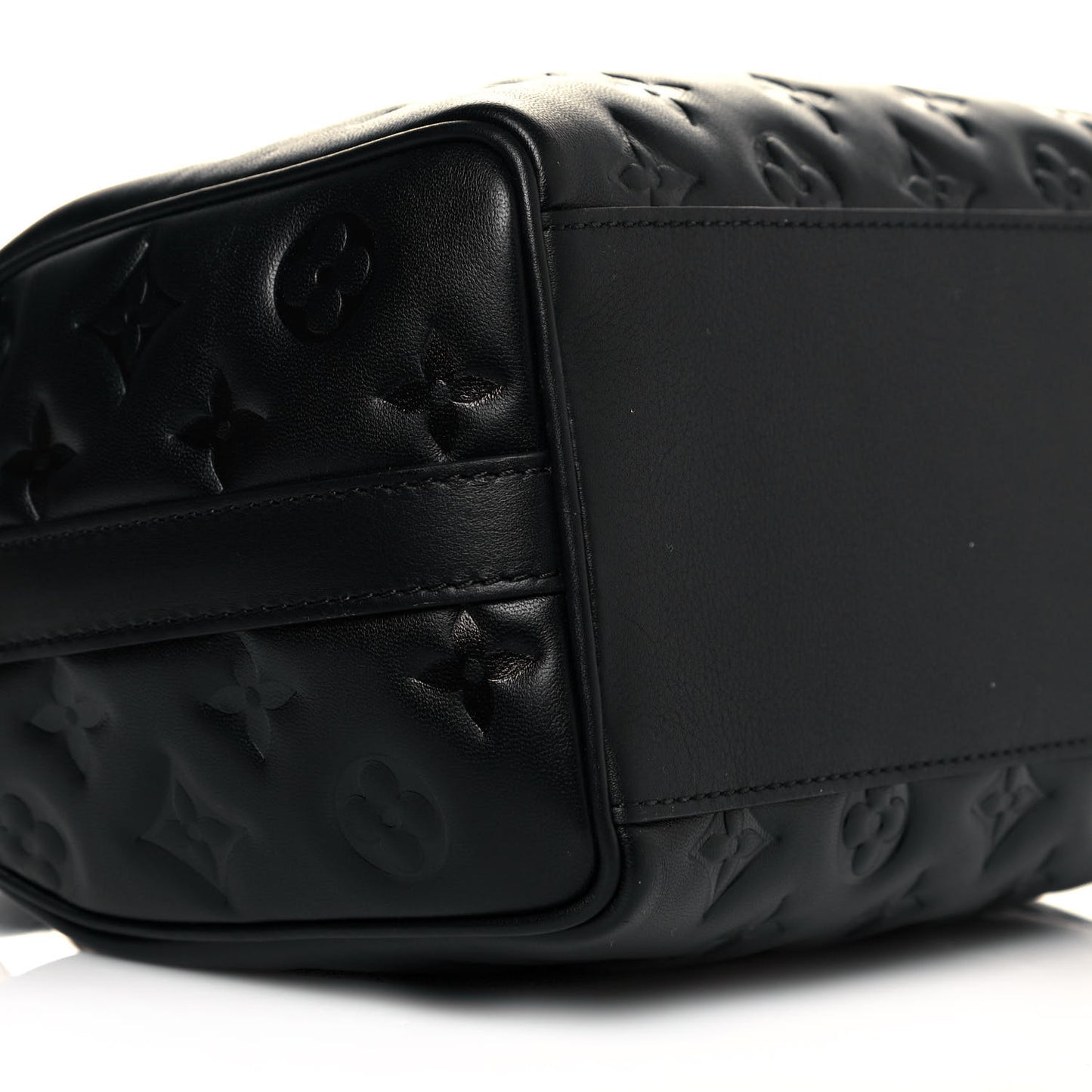Lambskin Embossed Monogram Speedy 22 Bandouliere Black
