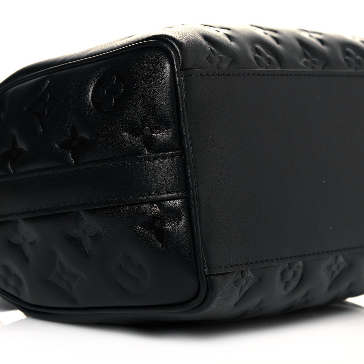 Louis Vuitton Lambskin Embossed Monogram Speedy 22 Bandouliere Black 7 of 8