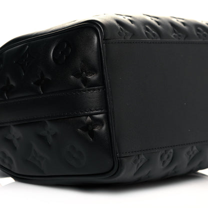 Louis Vuitton Lambskin Embossed Monogram Speedy 22 Bandouliere Black 7 of 8
