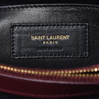 Saint Laurent Calfskin Y Quilted Monogram Small Loulou Chain Satchel Dark Legion Red 6 of 11