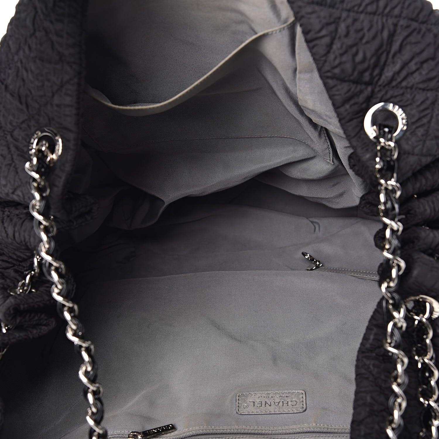 Chanel Nylon Patent Quilted CC Tote Black 5 of 10