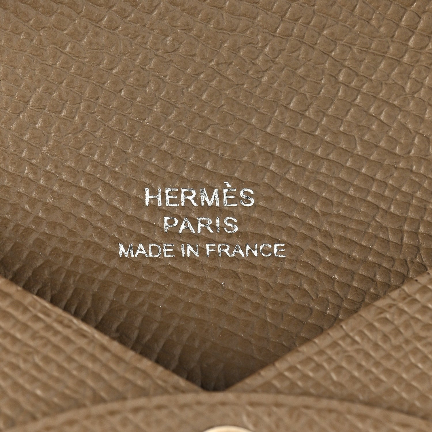 Hermes Epsom Calvi Card Case Etoupe 6 of 8