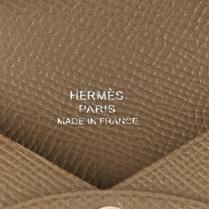 Hermes Epsom Calvi Card Case Etoupe 6 of 8