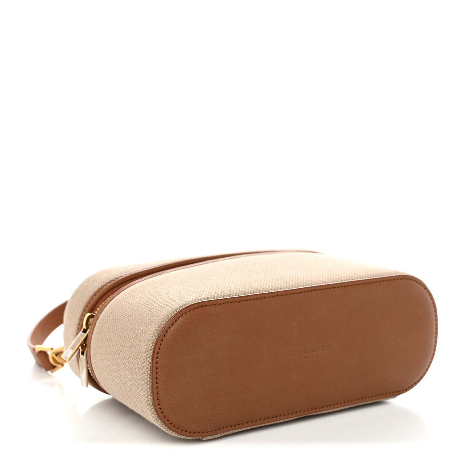Saint Laurent Canvas Calfskin Gaby Vanity Bag Desert Dust Brick 4 of 10