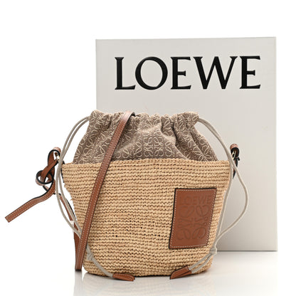 Loewe Calfskin Raffia Bucket Bag Natural Tan 11 of 11