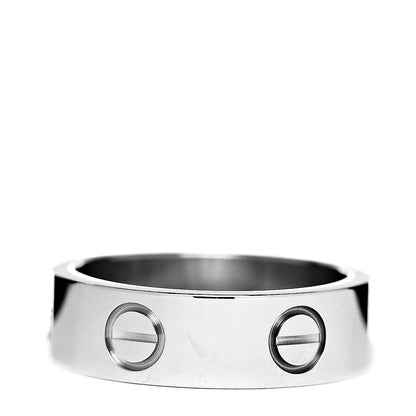 Cartier 18K White Gold 5.5mm LOVE Ring 51 5.75 3 of 5