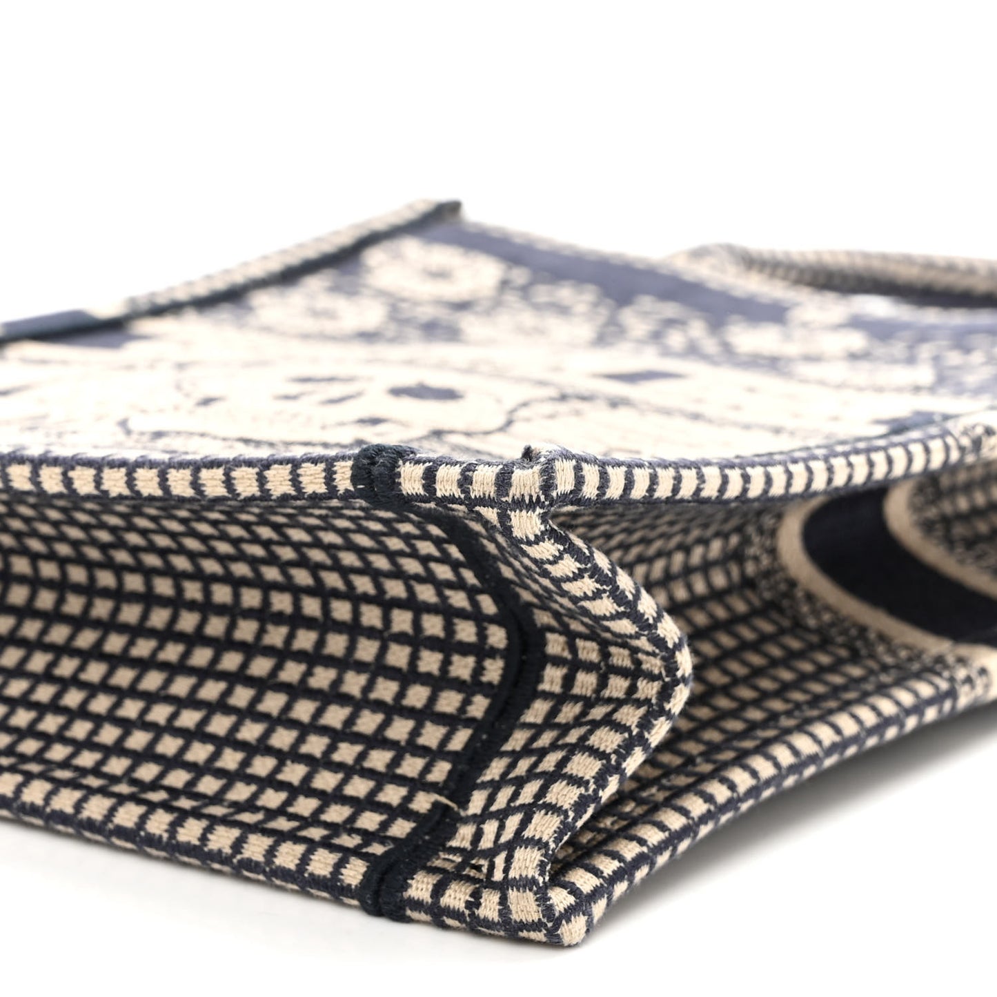 Embroidered La Mort Tarot Vertical Book Tote Blue