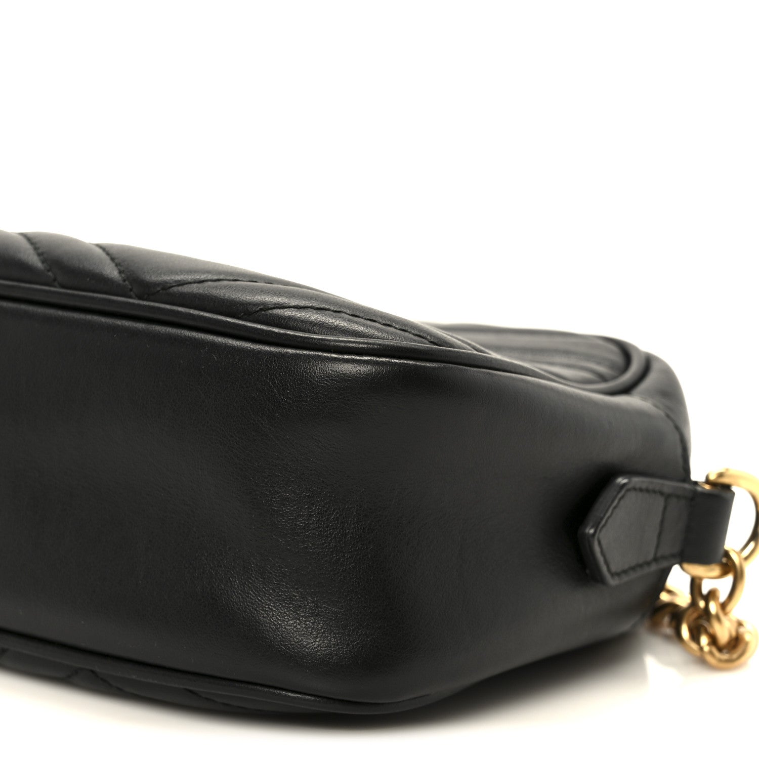 Gucci Calfskin Matelasse Small GG Marmont Chain Shoulder Bag Black 11 of 11