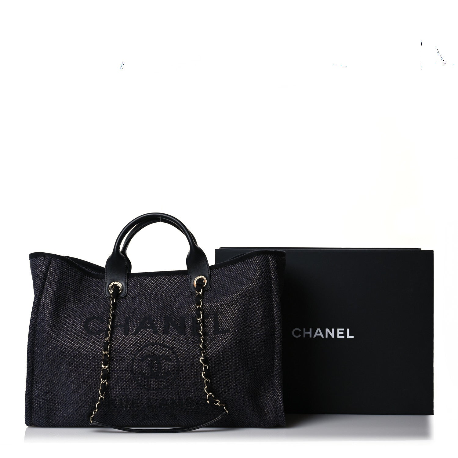 Chanel Woven Straw Raffia Large Deauville Tote  Black 18 of 18
