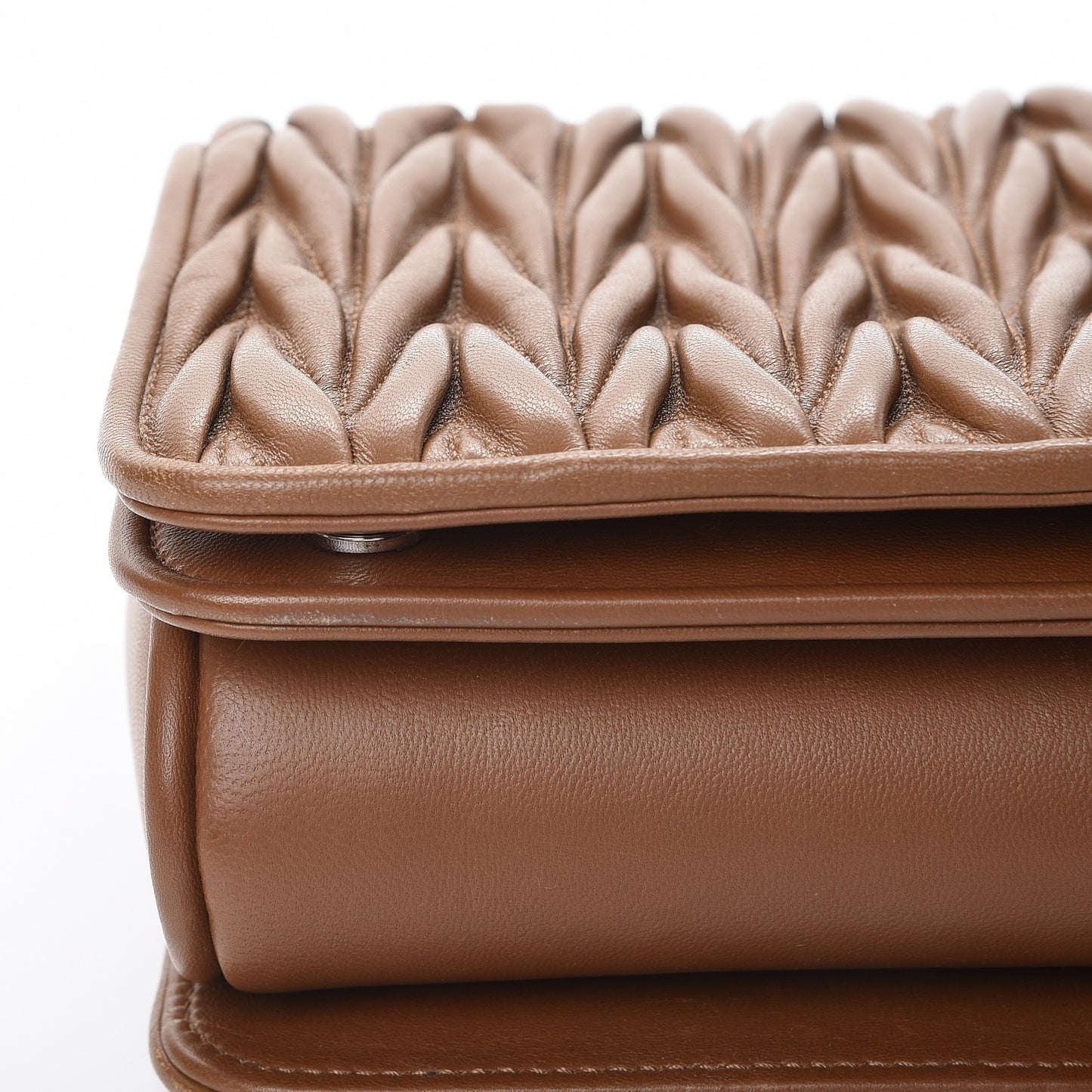 Nappa Matelasse Club Shoulder Bag Cannella