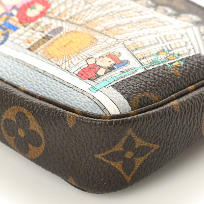 Louis Vuitton Monogram 2022 Christmas Animation Paris Mini Pochette Accessories Pink 10 of 10