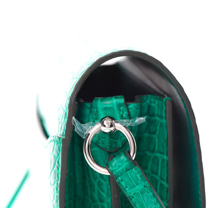 Hermes Matte Alligator Mini Sac Roulis Malachite 16 of 20