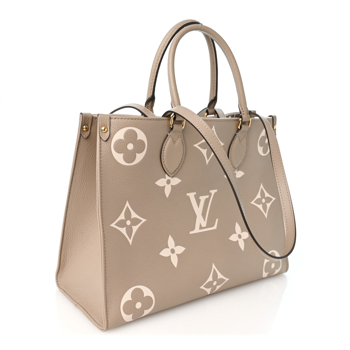Louis Vuitton Empreinte Monogram Giant Onthego MM Tourterelle Creme 3 of 9