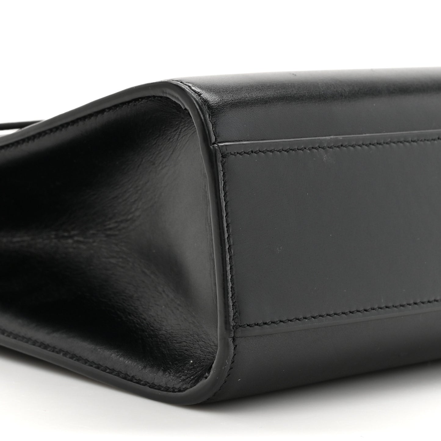 Smooth Calfskin Manhattan Shoulder Bag Black