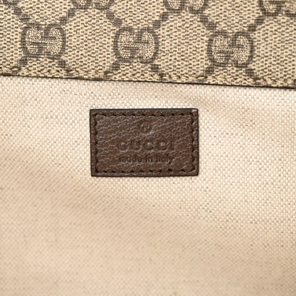 Gucci GG Supreme Monogram Web Small Neo Vintage Double Flap Messenger Bag Beige New Acero 6 of 12